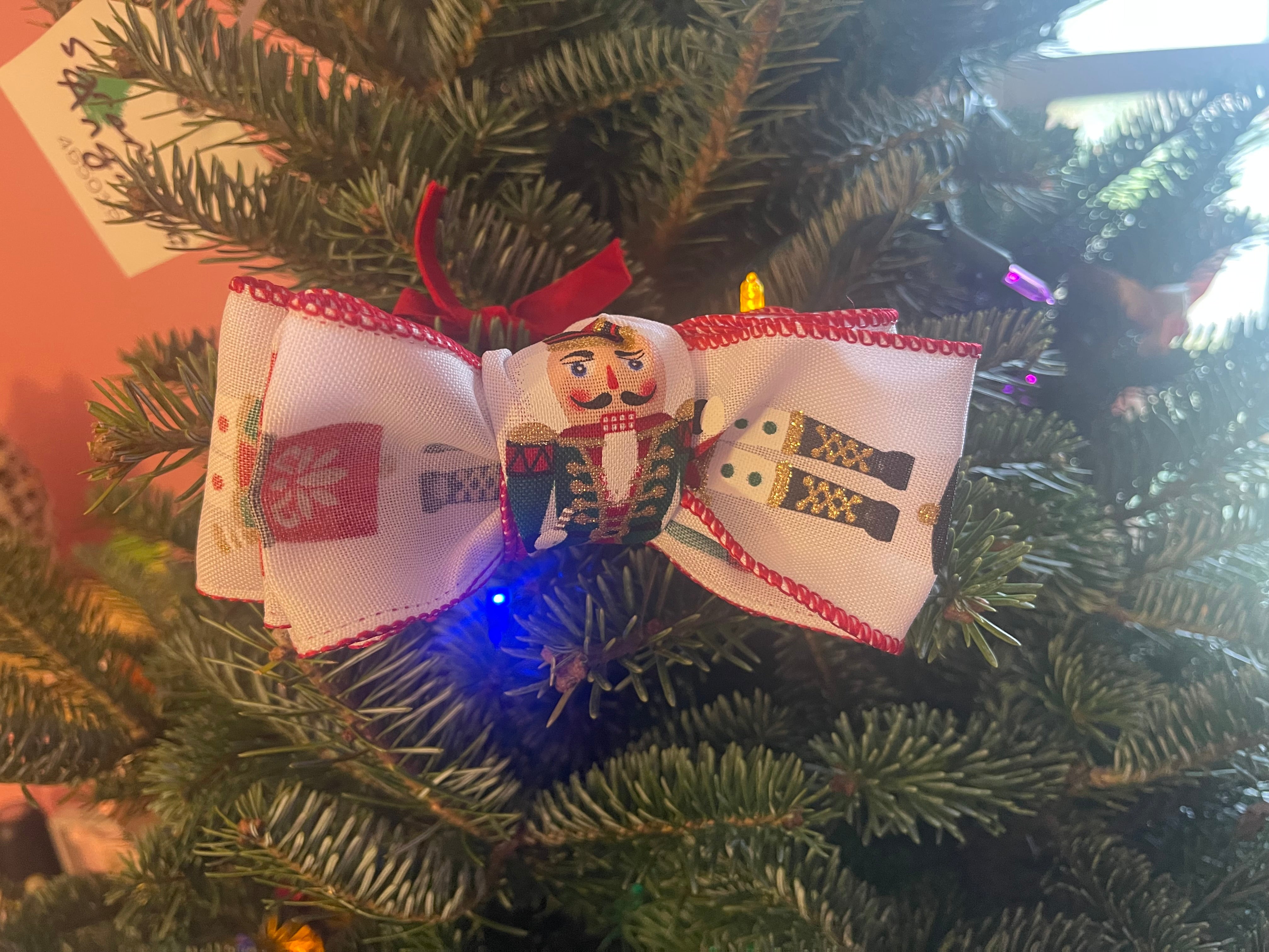 Nutcracker Bow for Christmas tree Decor - Young Hugs