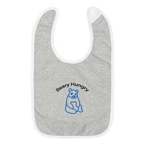 Open image in slideshow, beary hungry Embroidered Baby Bib - Young Hugs

