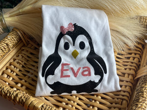 Open image in slideshow, Penguin with green hat or pink bow ( customized name available) - Young Hugs
